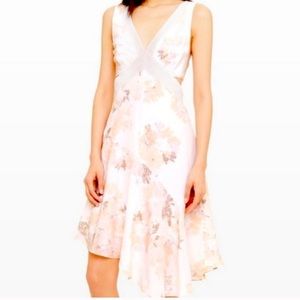 NWT Club Monaco Printed Silk Dress with Cutouts